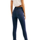 Free People Women's High Waist Crop Raw Hem Denim Leggings Navy Size 31