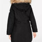 Madden Girl  Juniors' Hooded Faux-Fur-Trim Parka Black Size Small