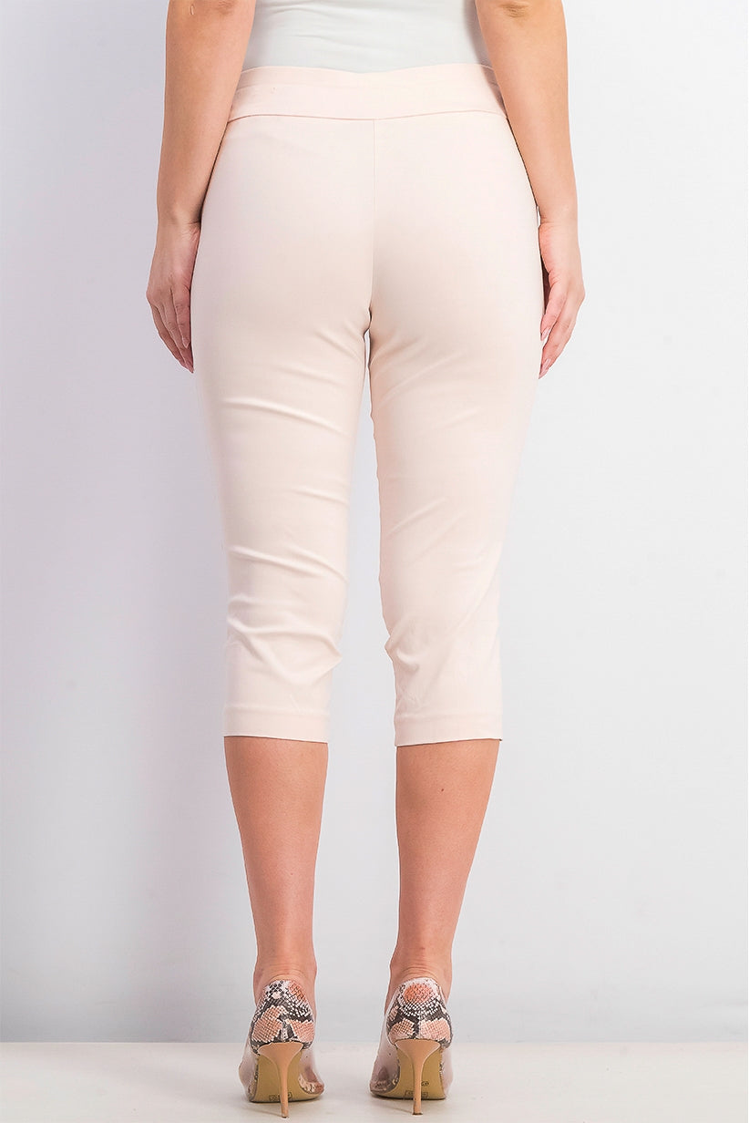 Alfani Wome's Petite Tummy-Control Pull-On Capri Pants Pink Size 6 P