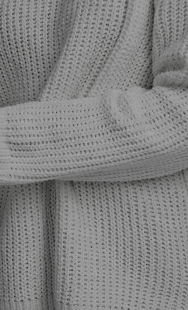 Pink Rose Juniors' Chenille Sweater Light Gray Size Small