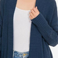 Pink Rose Women's Juniors' Textured Long Cardigan Blue Size Large