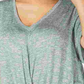 Calvin Klein Women's Heather Short Sleeve V Neck T-Shirt Top Green Size 2X