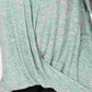 Calvin Klein Women's Heather Short Sleeve V Neck T-Shirt Top Green Size 2X