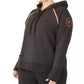 Calvin Klein Women's Performance Plus Size Raglan-Sleeve Hoodie Black Size 3X
