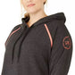 Calvin Klein Women's Performance Plus Size Raglan-Sleeve Hoodie Black Size 3X