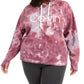 Calvin Klein Women's Performance Tie Dyed Active Hoodie Medium Red Size 2X