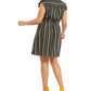Monteau Women's Plus Size Ruffle-Sleeve Fit & Flare Dress Green Size 2 Extra Large
