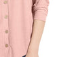 Pink Rose Hippie Rose Juniors' Tie-Front Button-Up Top Pink Size Small