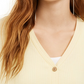 Pink Rose Juniors' Textured Button-Front Top Yellow Size Medium