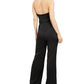19 Cooper Women's Cowlneck Halter Jumpsuit Black Size Medium