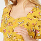 Monteau Women's Petite Ruffle-Trim Peplum Top Yellow Size Small