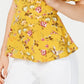 Monteau Women's Petite Ruffle-Trim Peplum Top Yellow Size Small