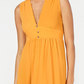 Monteau Women's Petite Split-Hem A-Line Maxi Dress Yellow Size Petite X-Large