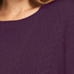 Crave Fame Women's Lace-Up Back Cable Sweater Purple Size Large