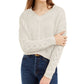 Almost Famous Juniors' Lace-Up Sweater white Size Large