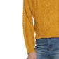 Almost Famous Juniors' Lace-Up Sweater Yellow Size Large