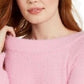 Almost Famous Juniors' Off-The-Shoulder Sweater Pink Size Large