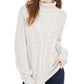 Crave Fame Juniors' Turtleneck Cable Knit Sweater white Size Medium