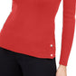 Almost Famous Women's Juniors' Snap-Detail Ribbed Top Dark Brown Size Large