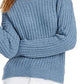 Crave Fame Juniors' Ribbed Cropped Sweater Blue Size Medium