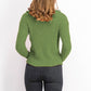 Crave Fame Juniors' Ribbed Cropped Sweater Green Size Medium