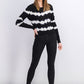 Crave Fame Juniors' Tie-Dyed Crew-Neck Sweater Black Size Extra Large