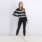 Crave Fame Juniors' Tie-Dyed Crew-Neck Sweater Black Size X-Small