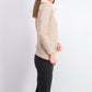 Ultra Filrt Juniors' Faux-Sherpa Lined Funnel Neck Sweatshirt Beige Size Large