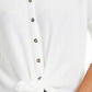 Ultra Flirt Juniors' Tie-Hem Thermal Top White Size Extra Small