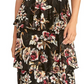 Rachel Rachel Roy Women's Valia Printed Tiered Dress Black Size Medium