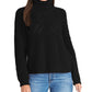 Rachel Roy Women's Edie Open-Knit Turtleneck Sweater Black Size Extra Large