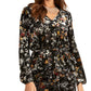 Rachel Roy Women's Alma Peplum Top Black Size Medium
