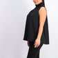 Rachel Rachel Roy Women's Mindi Smocked Mock-Neck Top Black Size Large