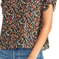 Rachel Roy Women's Hanna Ruched-Sleeve Top Black Size X-Small