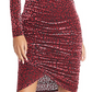 Rachel Roy Women's Fitted Leopard Print Dress Dark Pink Size X-Large