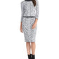 Rachel Roy Women's Lindey Printed Sweater Skirt Gray Size Medium