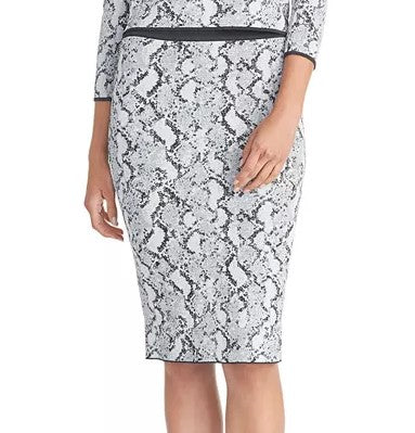 Rachel Roy Women's Lindey Printed Sweater Skirt Gray Size Medium