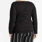 Rachel Roy Women's Trendy Draped Top  Black Size 2X