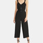 Rachel Roy Women's Cotton Cropped Tie-Back Jumpsuit Black Size 12