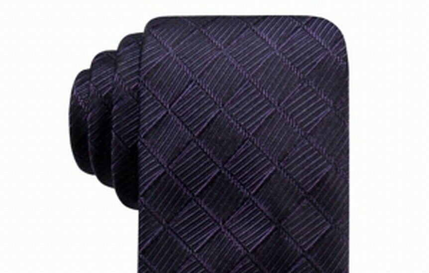 Ryan Seacrest Distinction Men's Franco Geo Silk Tie Purple Size Regular
