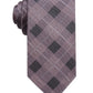 Ryan Seacrest Men's Clemson Slim Plaid Silk Tie Pink Size Regular