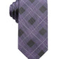 Ryan Seacrest Distinction Men's Clemson Slim Plaid Silk Tie Purple Size Regular