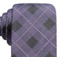 Ryan Seacrest Distinction Men's Clemson Slim Plaid Silk Tie Purple Size Regular