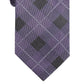 Ryan Seacrest Distinction Men's Clemson Slim Plaid Silk Tie Purple Size Regular