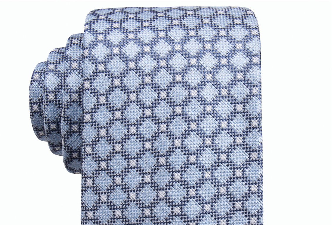 Ryan Seacrest Distinction Men's Bona Neat Slim Tie Brightblue Size Regular