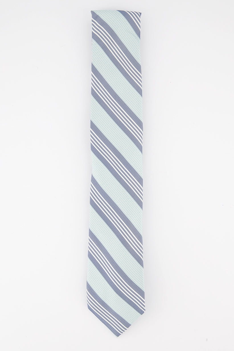Ryan Seacrest Men's Imperial Stripe Slim Tie Blue One Size