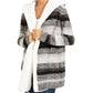 Crave Fame Juniors' Sherpa Trim Cardigan Gray Size X-Small