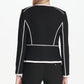 Calvin Klein Women's Piped-Trim Jacket Black Size 8