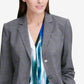 Calvin Klein Women's Glen Plaid Two-Button Jacket Gray Size 16