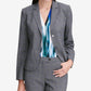 Calvin Klein Women's Glen Plaid Two-Button Jacket Silver Size 12